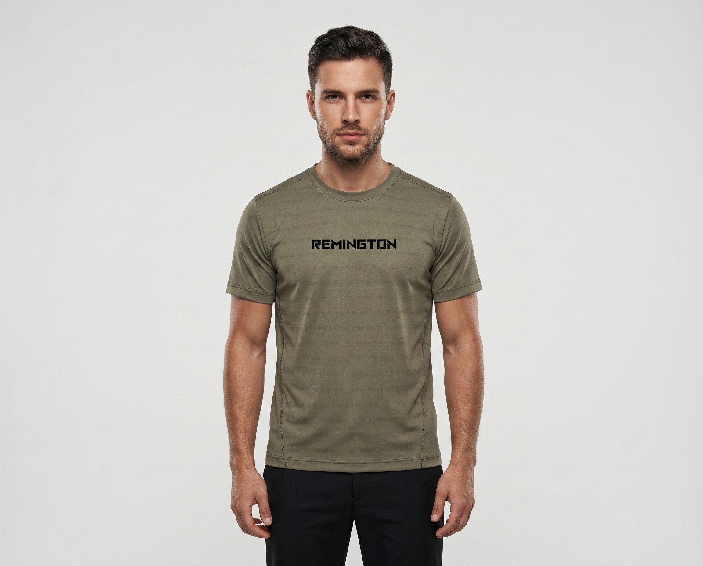 Remington Apex Performance Tee in Olive Green – Men's Lightweight Quick-Dry Sports T-Shirt